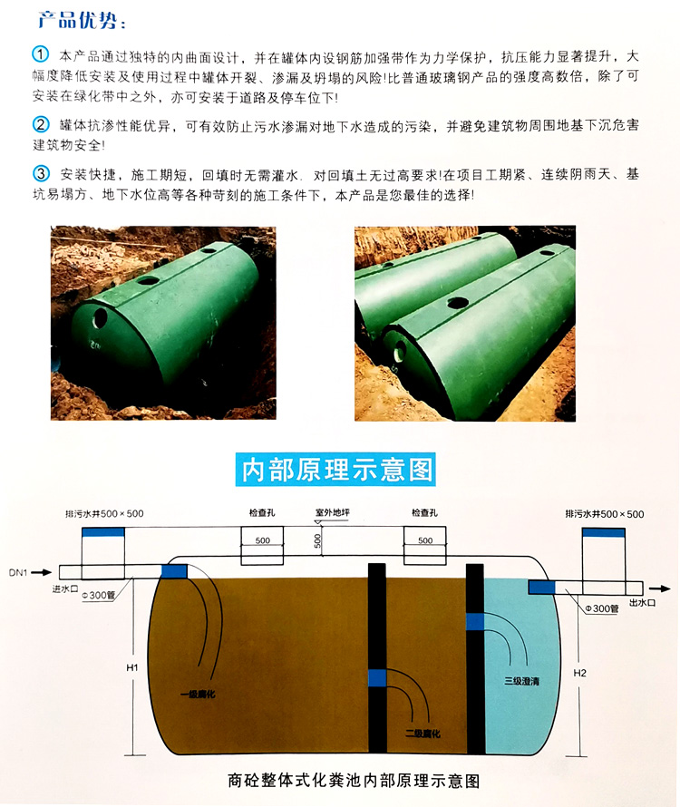 福田玻璃钢化粪池